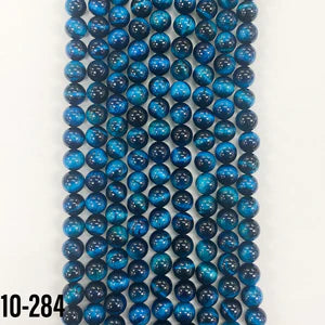 Light Blue Tigers Eye (Dyed) Natural Stone Beads