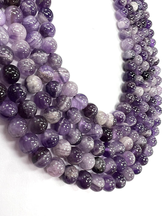 Lined Amethyst Natural Stone Beads