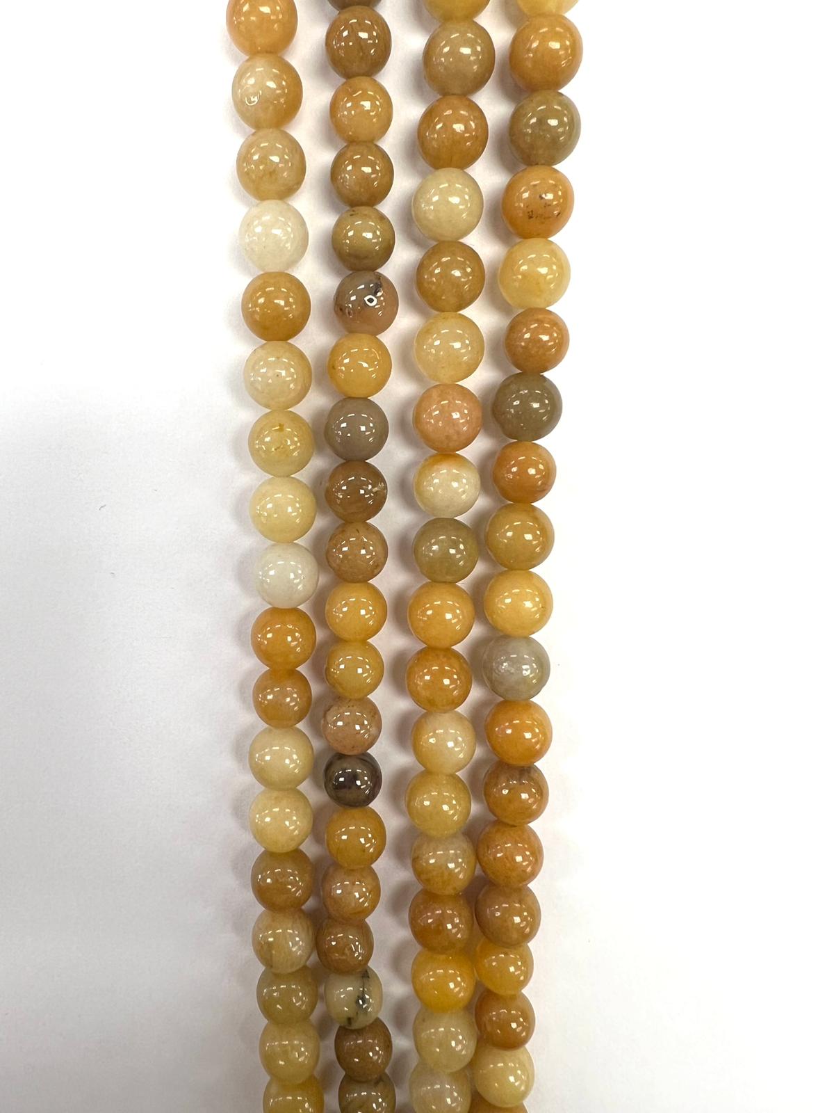 Yellow Jade Natural Stone Beads