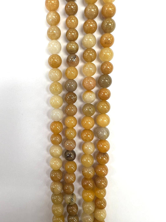 Yellow Jade Natural Stone Beads