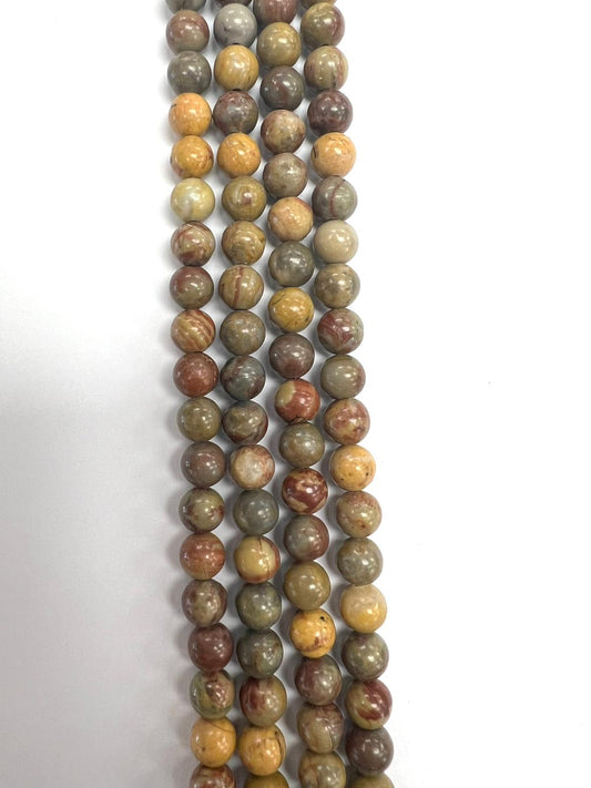 Picasso Jasper 8mm Natural Stone Beads