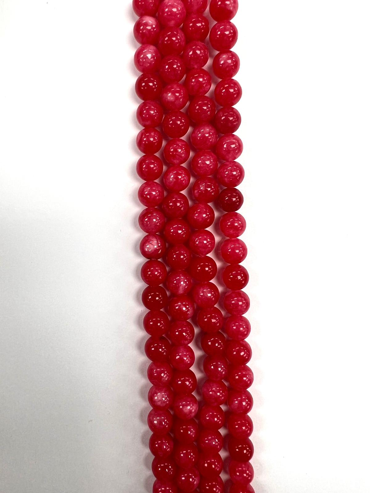 Pink Jade 8mm Natural Stone Beads