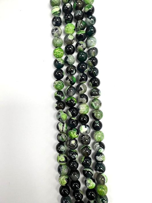 Green Fire Agate 8mm Natural Stone Beads