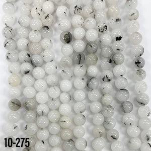 White Dendrite Opal Natural Stone Beads