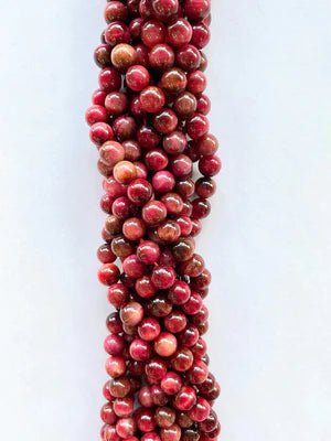 Cherry Tigers Eye (Dyed) 8mm Natural Stone Beads
