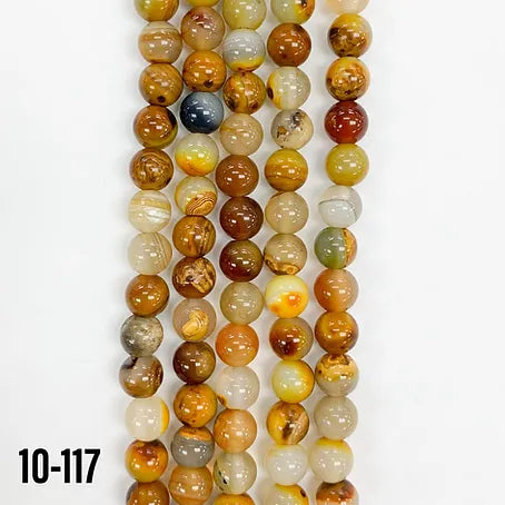 Fire Wrapped Agate Faceted Natural Stone Beads