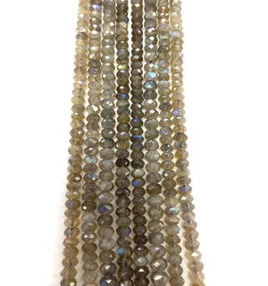 Rondelle Cut Labradorite Natural Stone Beads