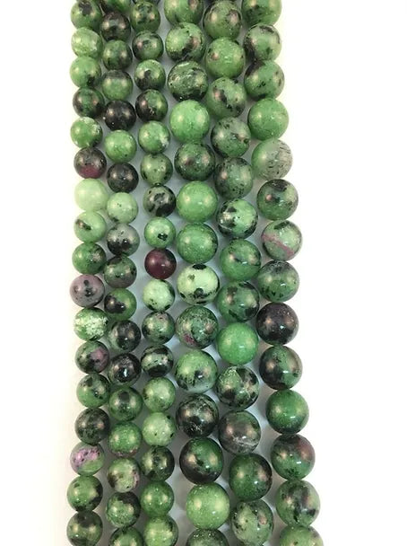 Ruby Zoisite Natura Stone Beads