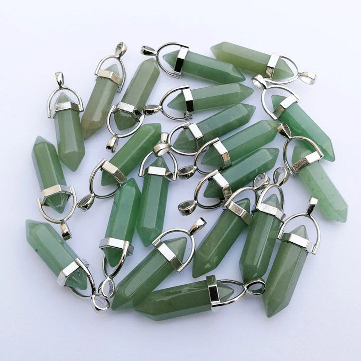 Natural Stone Bullet Pendants Aventurine