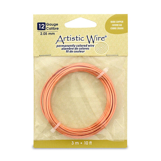 Artistic Wire Bare Copper Craft Wire, 10GA, 12GA, 14GA