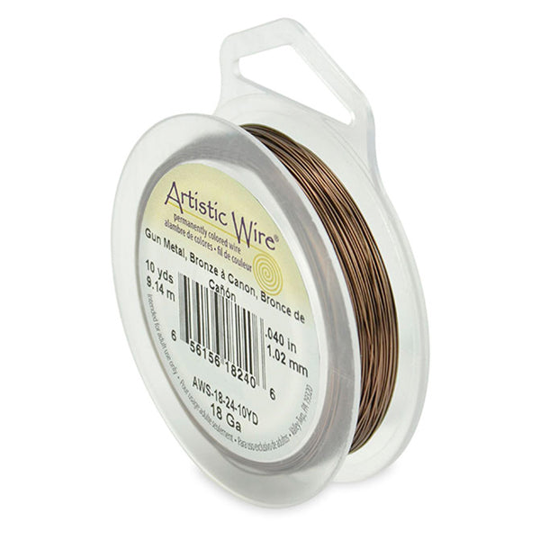 Artistic Wire Tarnish Resistant Colored Copper Craft Wire, Antique Brass Color, Retail Spool