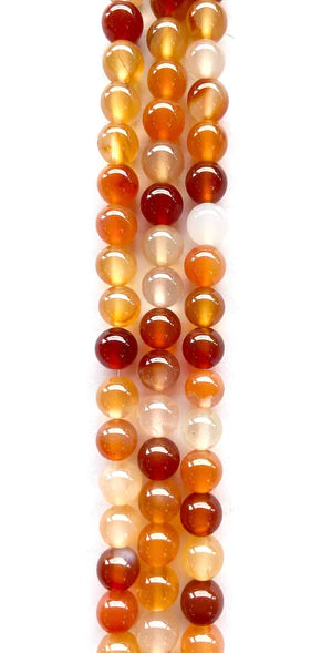 Carnelian Agate 8mm Natural Stone Beads