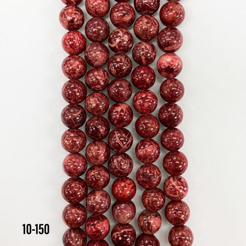 Howlite Dyed Red Natural Stone Beads 8mm