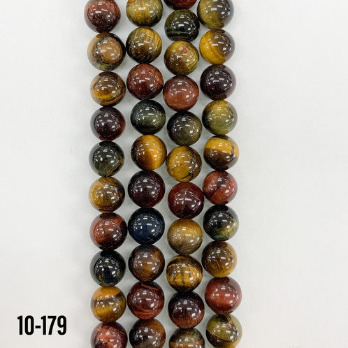 Tri Colour Tigers Eye Natural stone Beads