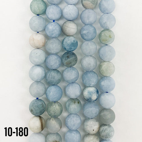 Matte Aquamarine Natural stone Beads 8mm