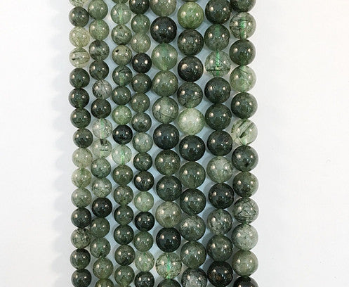 Green Rutilated Quartz Natural stone Beads