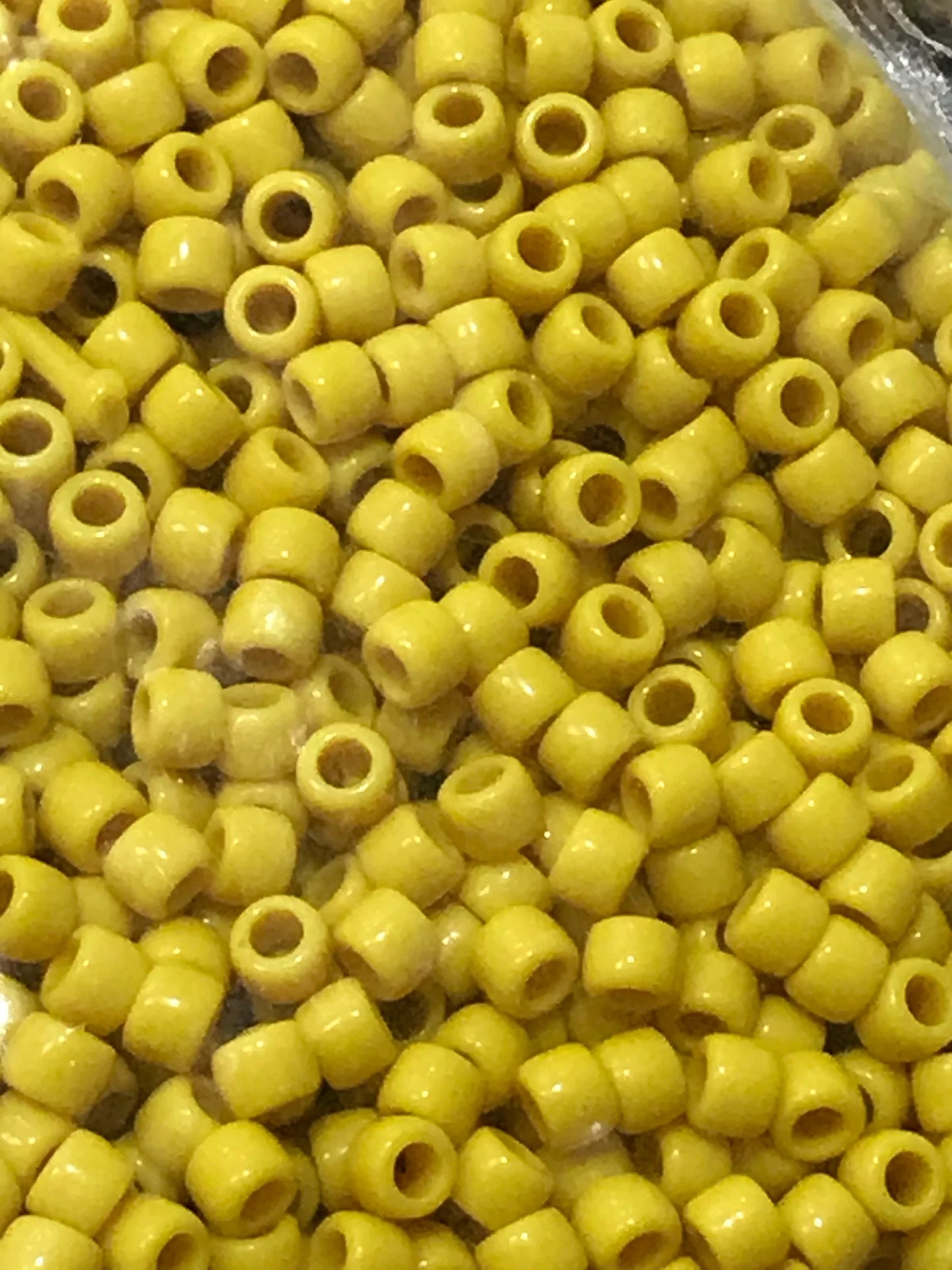 Pony Beads Yellow bulk Pack 1950 pcs