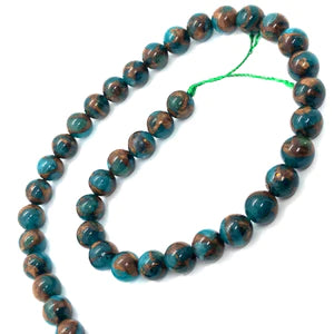 Light Blue Suspended Copper Natural Stone Beads