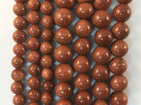 Brown Goldstone Natural Stone Beads
