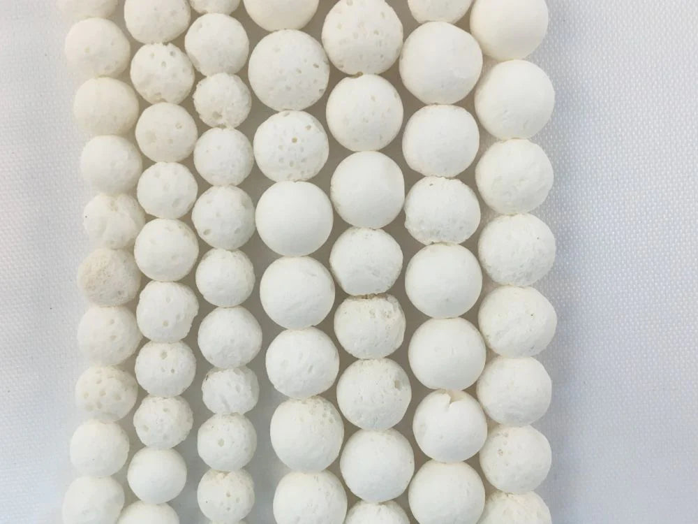 White Sponge Coral Natural Stone Beads