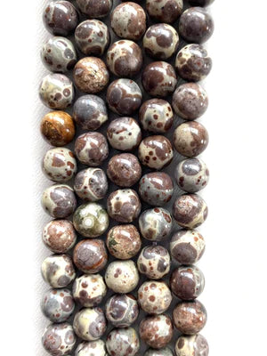 Leopard Skin Jasper 8mm Natural Stone Beads