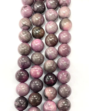 Purple Red Jade Natural Stone Beads