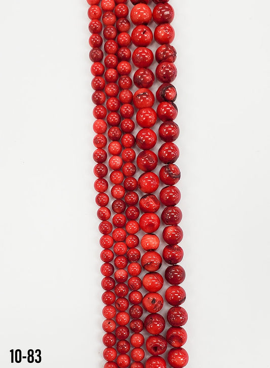 Red Bamboo Coral Natural Stone Beads
