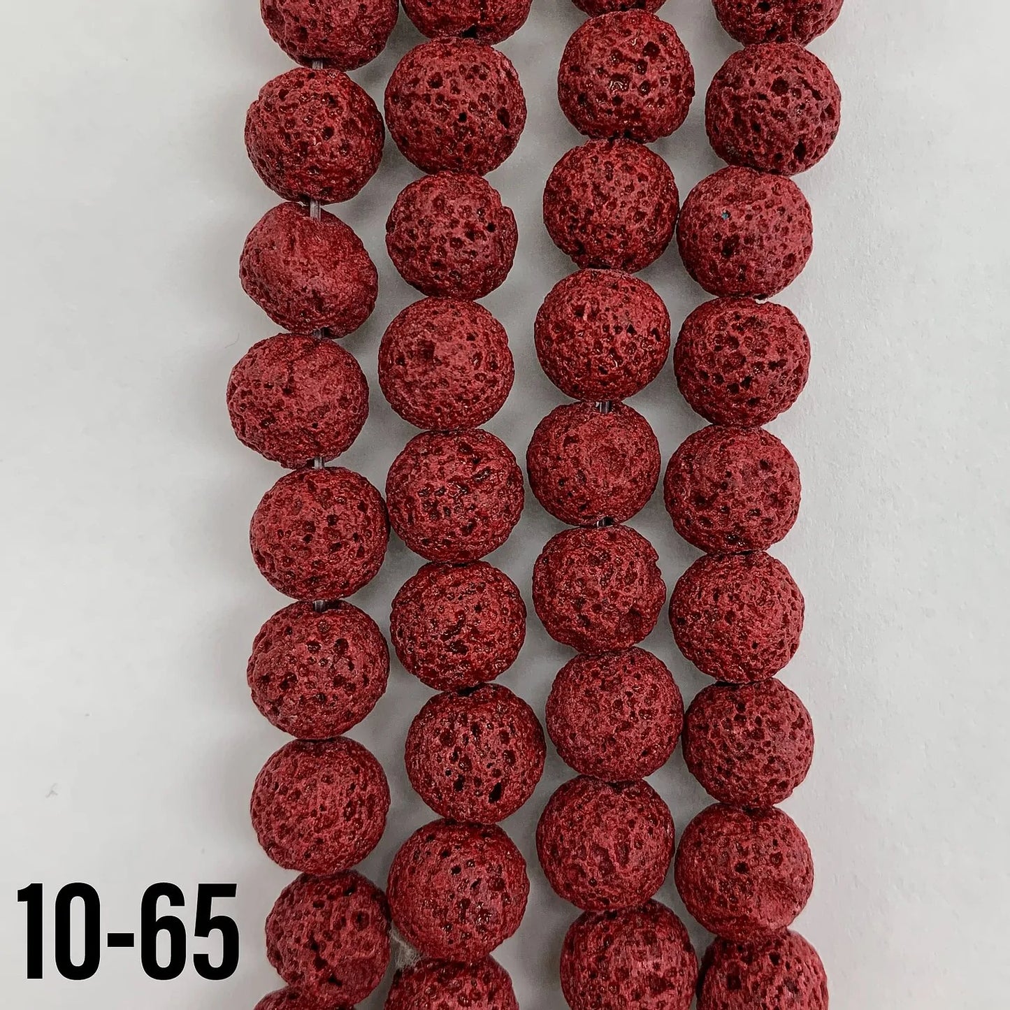 Red Dyed Lava Natural Stone Beads