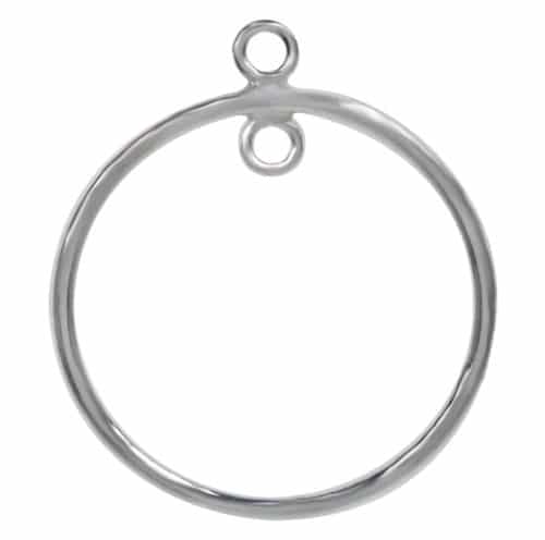 Sterling silver round shape earring component