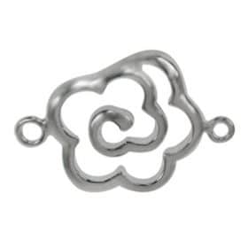 Sterling Silver flower shape connector