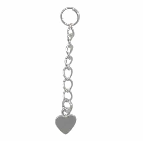 Sterling silver extension with heart